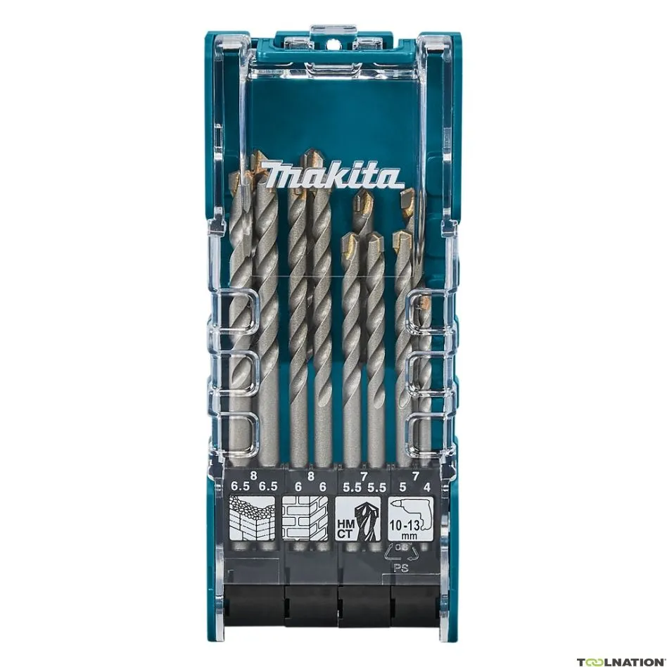 Makita Accessori D-73483 Set di trapani per pietra 12 pezzi
