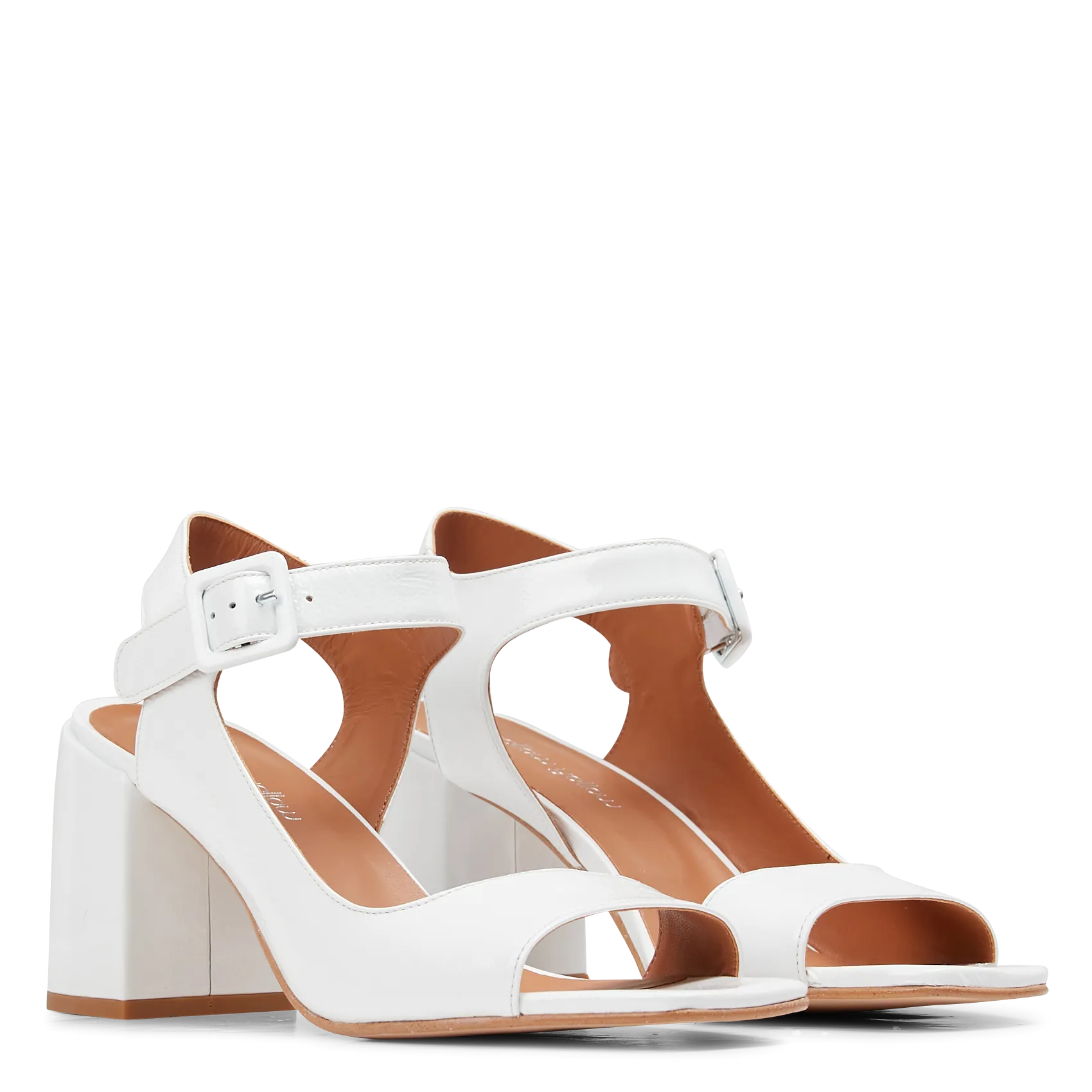  MELLOW YELLOW   LEONDRE - Sandali in vernice con tacco | Bianco