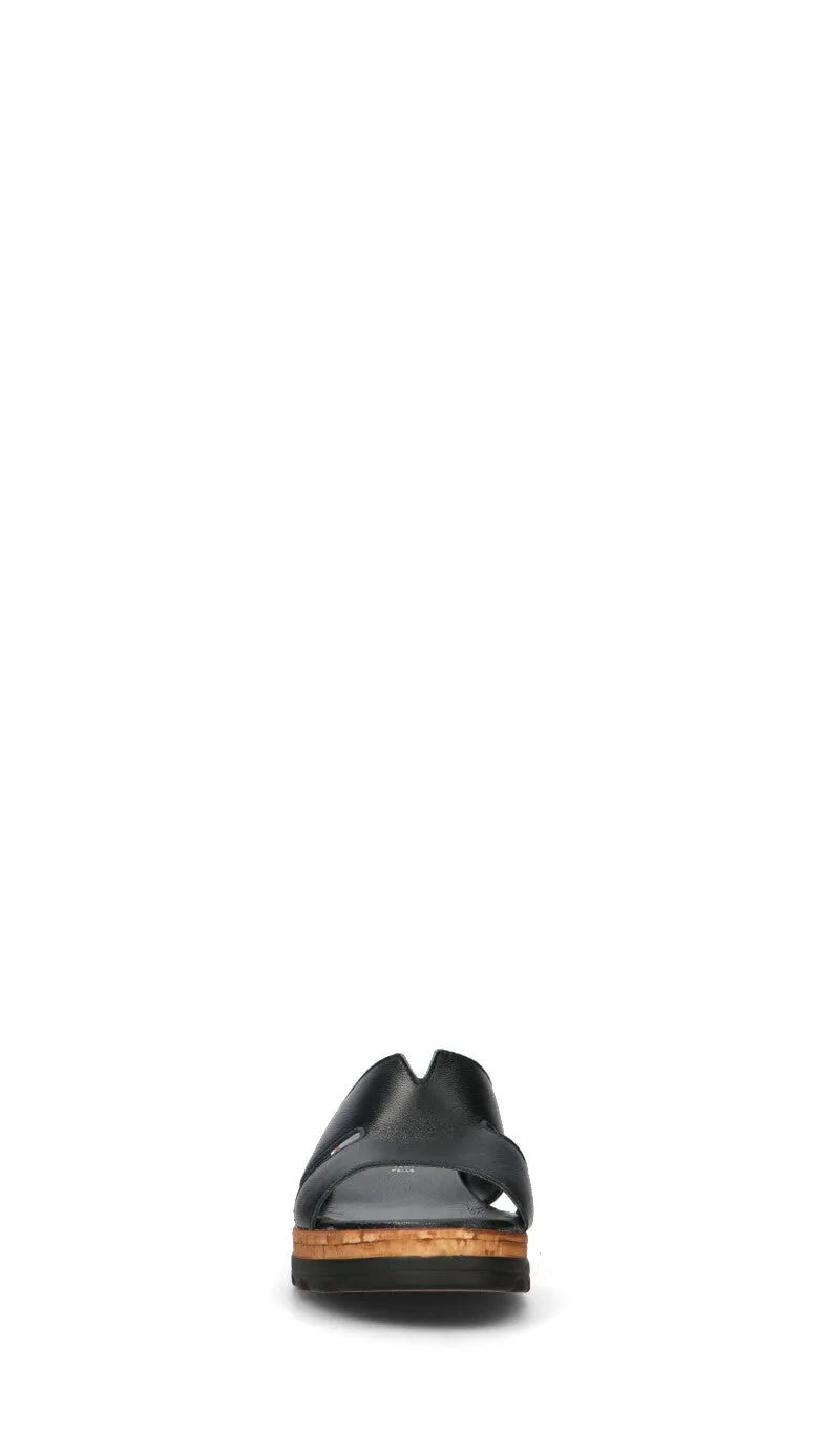 MIDELETTE Ciabatta donna nera in pelle