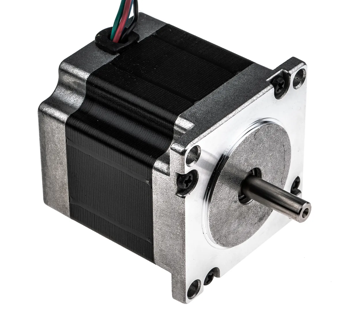 Motore passo passo Magnete permanente, ibrido RS PRO, coppia 1.26Nm, ang. 0.9°, 2,5 V,Ø asta 6.35mm