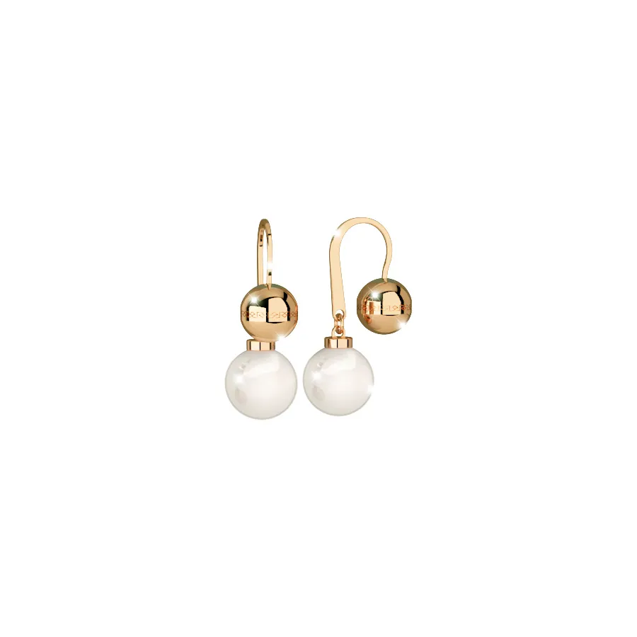ORECCHINI REBECCA IN BRONZO CON CHARM PERLA HOLLYWOOD