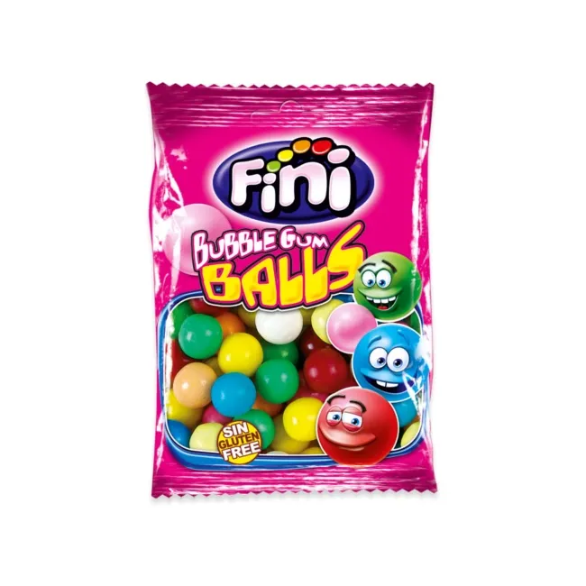 Palline di gomma da masticare colorate - Fini Chicle bolos surt - 90 gr