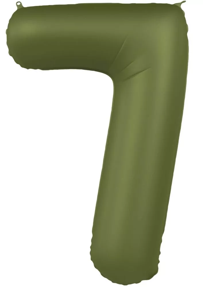 Palloncino foil numero 7 verde oliva 86cm
