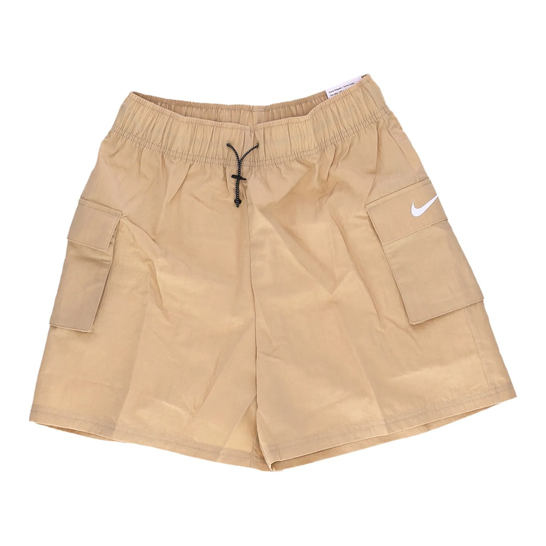 Pantalone Corto Donna Sportswear Essentials Woven High-rise Short Hemp/white