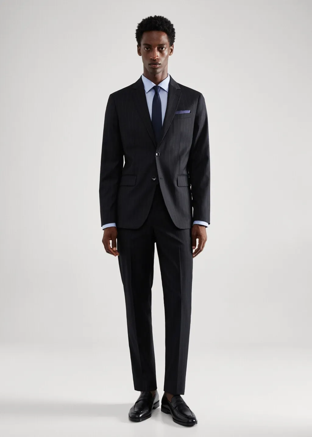 Pantaloni completo slim-fit tessuto comfort stretch