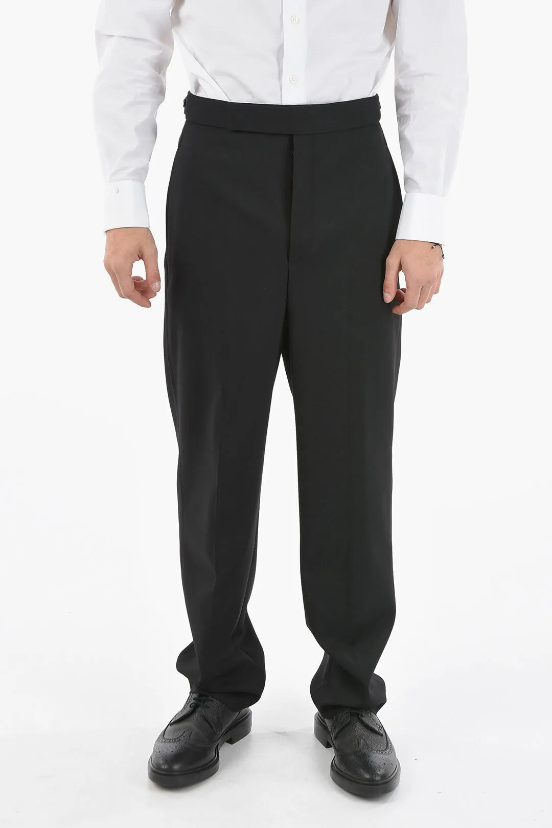 Pantaloni slouch fit a tinta unita