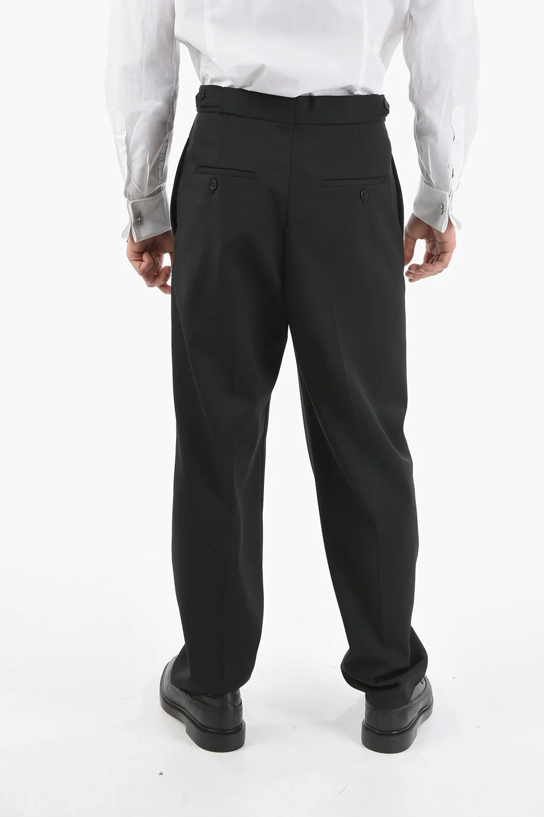 Pantaloni slouch fit a tinta unita