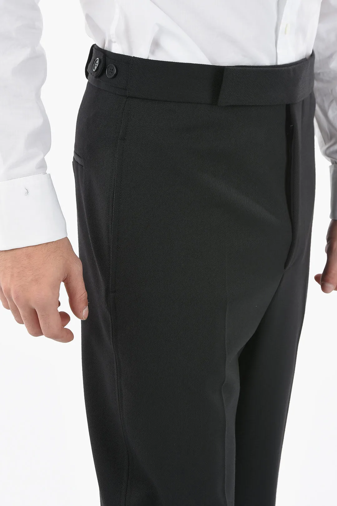 Pantaloni slouch fit a tinta unita