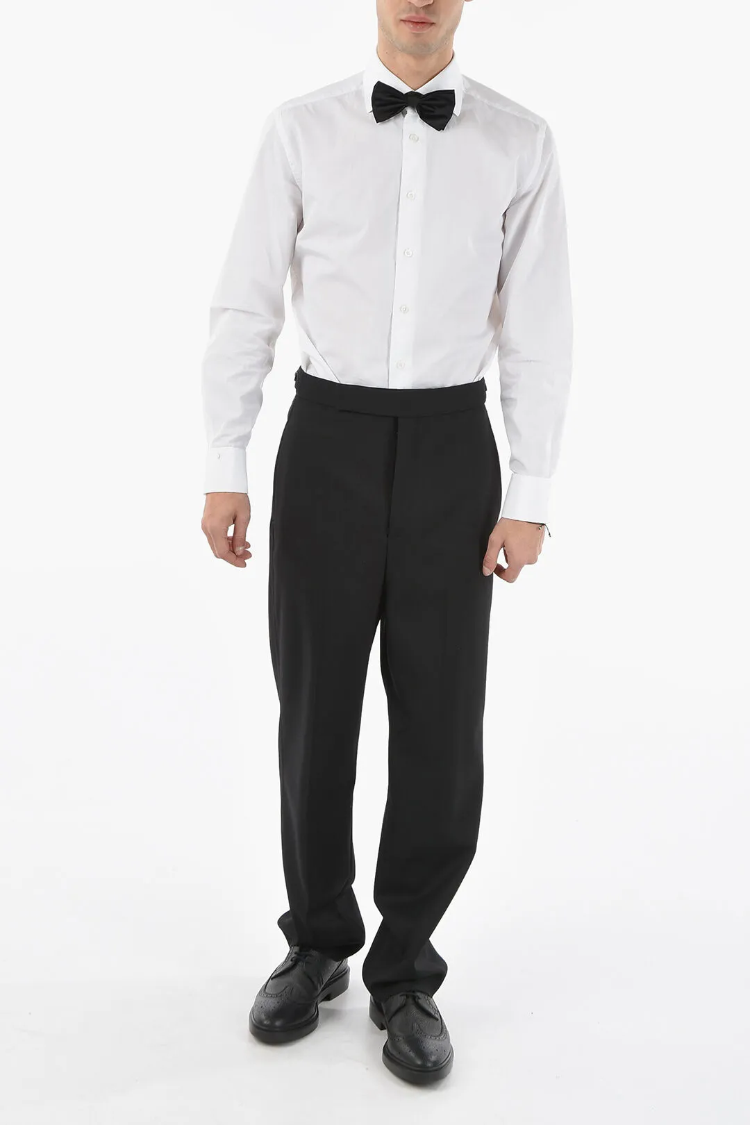 Pantaloni slouch fit a tinta unita