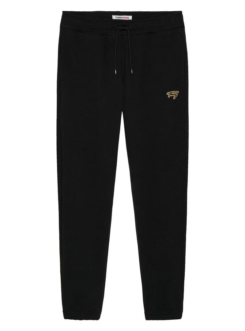 Pantaloni Tommy Jeans Signature Nero per Uomo