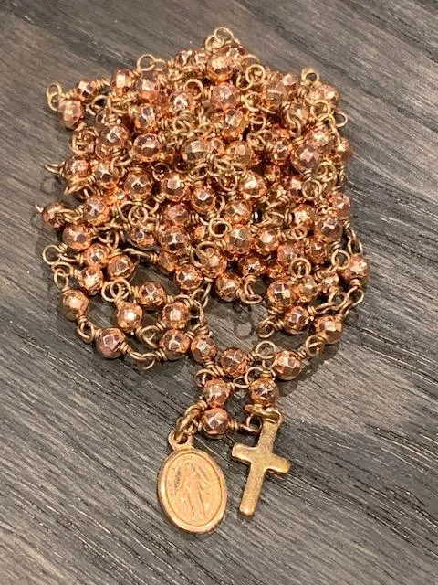 Pfmilanojewels rosario  130 cm cristalli metal rosè, argento placcato oro rosa