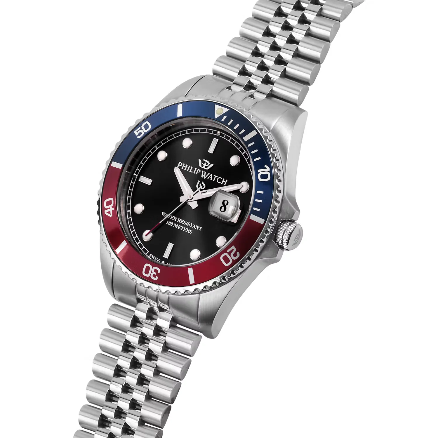 Philip Watch Uomo Rosso e Blu Caribe R8253597088