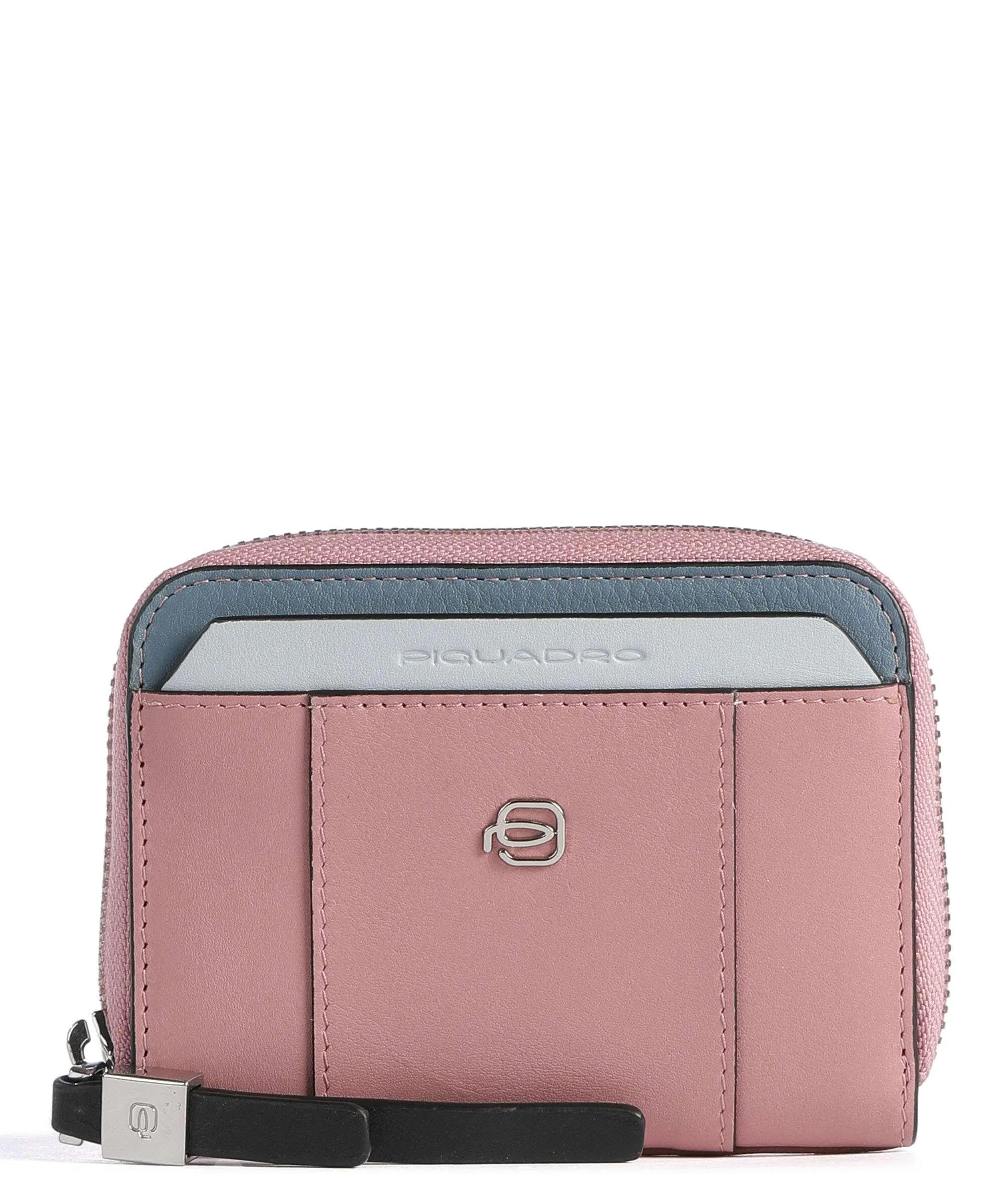  Piquadro Circle RFID Portafoglio pelle di vacchetta finemente grana rosa  