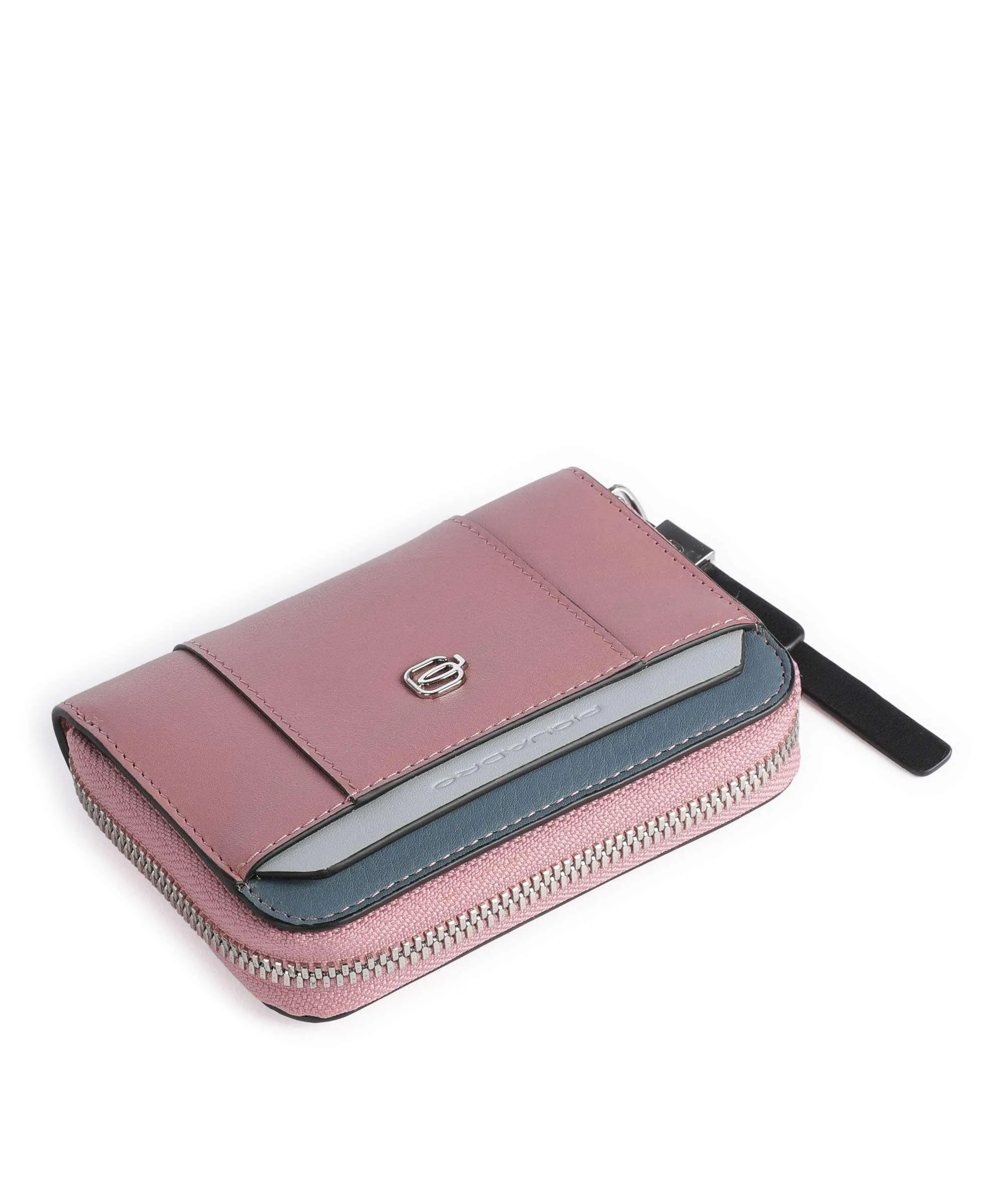  Piquadro Circle RFID Portafoglio pelle di vacchetta finemente grana rosa  