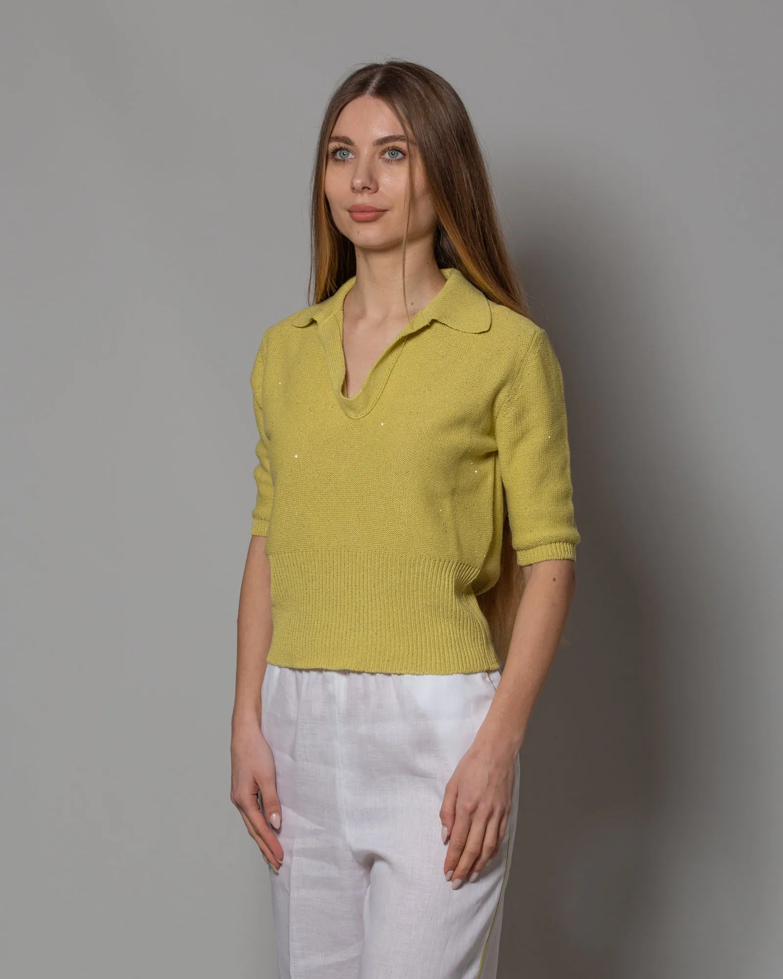 Polo con paillettes