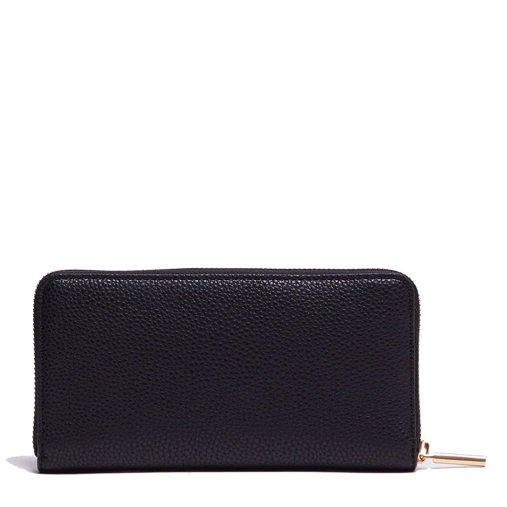 Portafoglio Donna Zip Around LIU JO Effetto Bottalato Nero AF3369