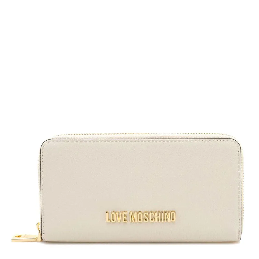 Portafoglio Donna Zip Around LOVE MOSCHINO linea Hollies Avorio