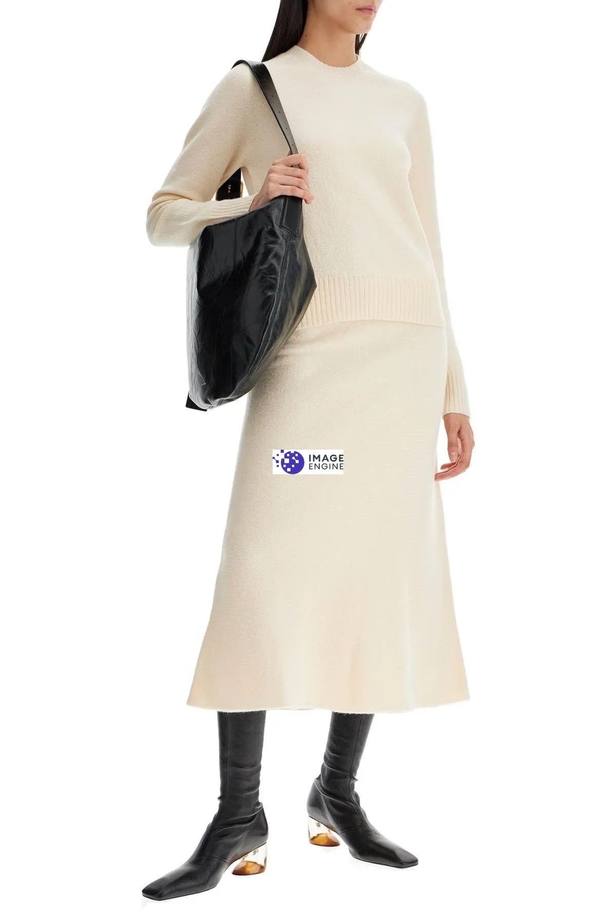 Pullover girocollo in lana