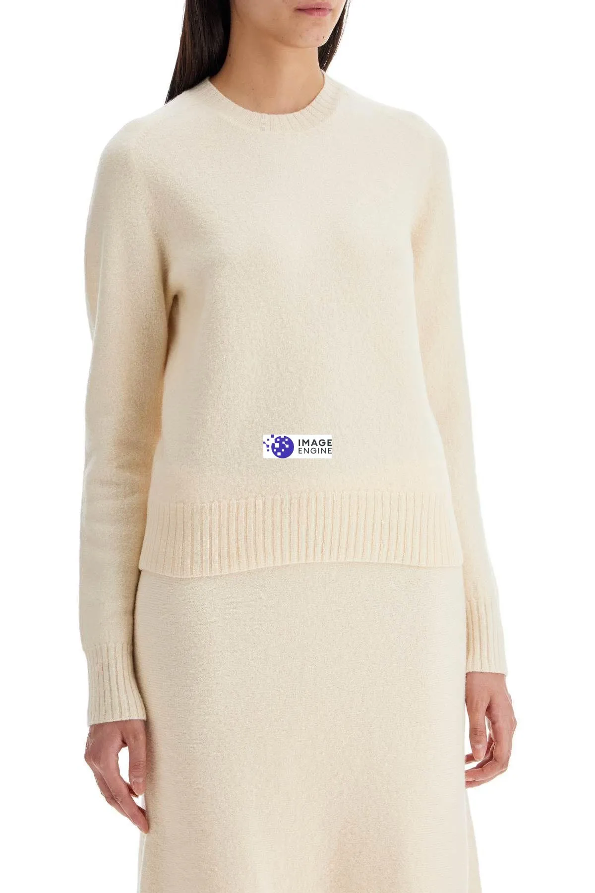 Pullover girocollo in lana