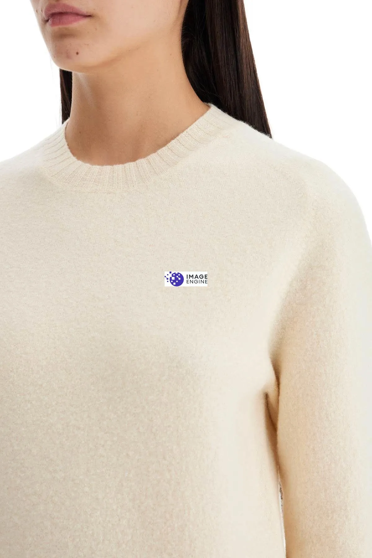 Pullover girocollo in lana