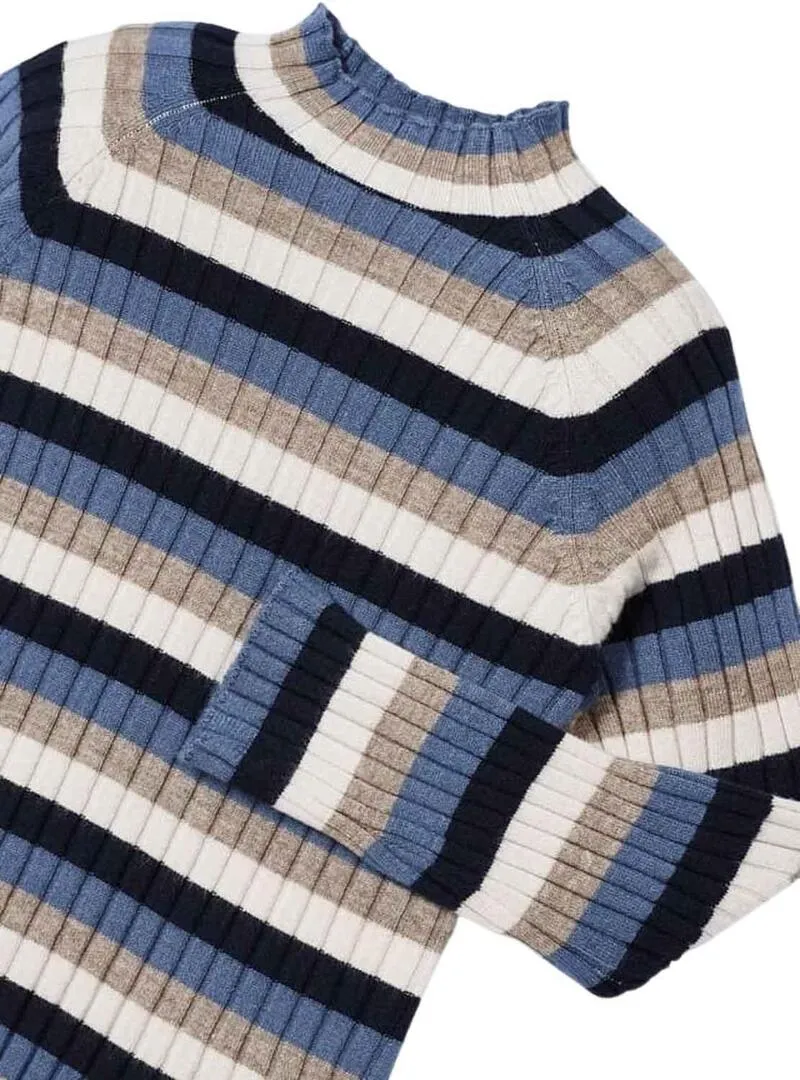 Pullover Mayoral Semicisno Strisce Blu per Bambina