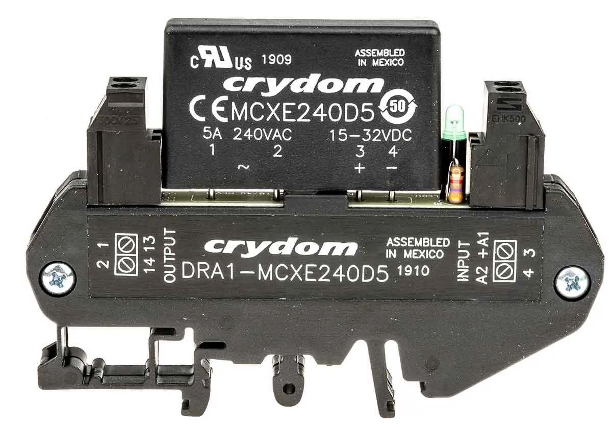 Relè di interfaccia a stato solido Sensata Crydom, Guida DIN, 32 V c.c., 5 A rms, 280 V c.a.