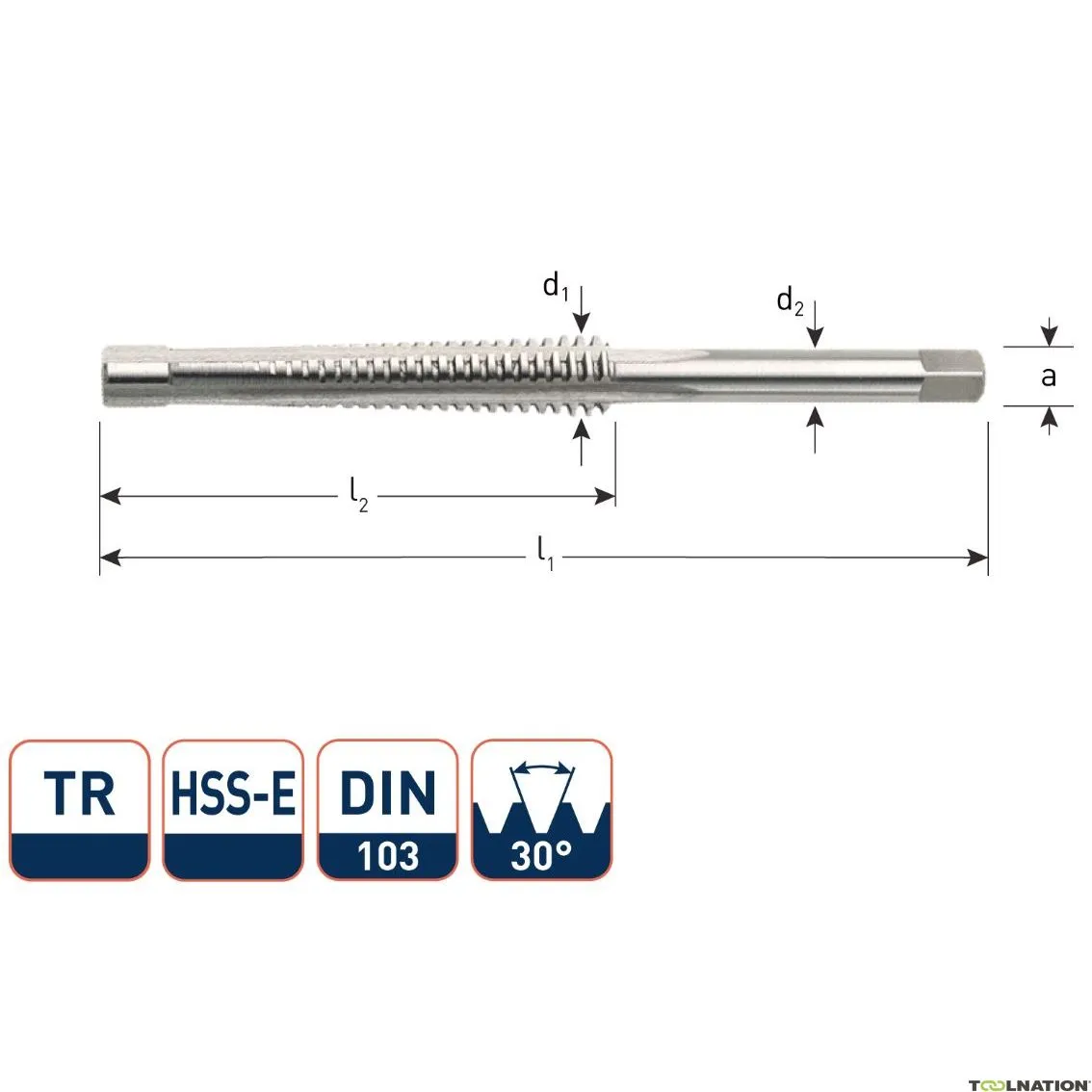 Rotec 356.1800 HSS-G Maschiatura trapezoidale TR18 x 4