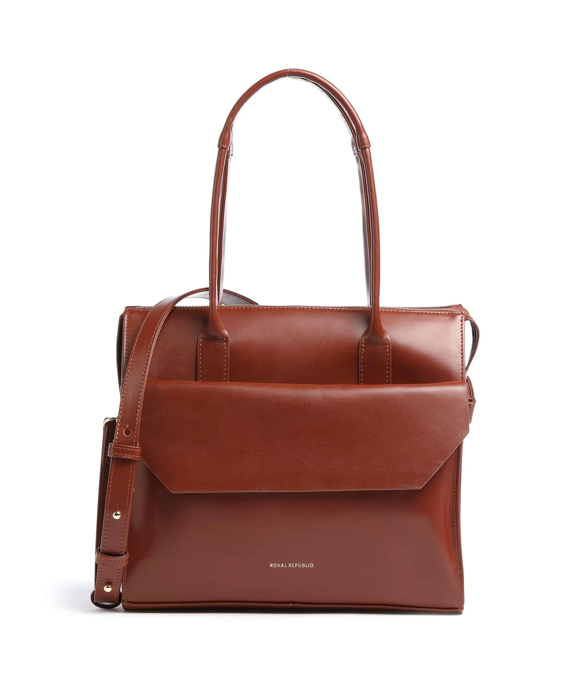  Royal RepubliQ Empress Borsa a mano pelle a grana fine cognac  