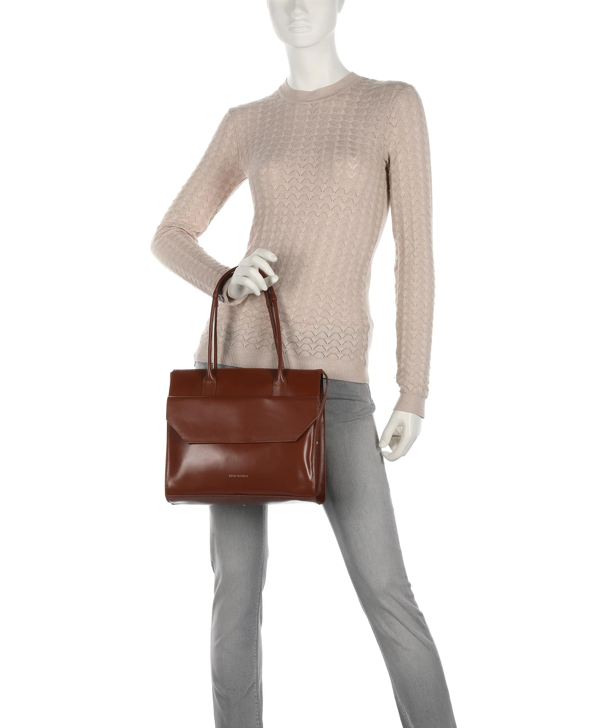  Royal RepubliQ Empress Borsa a mano pelle a grana fine cognac  