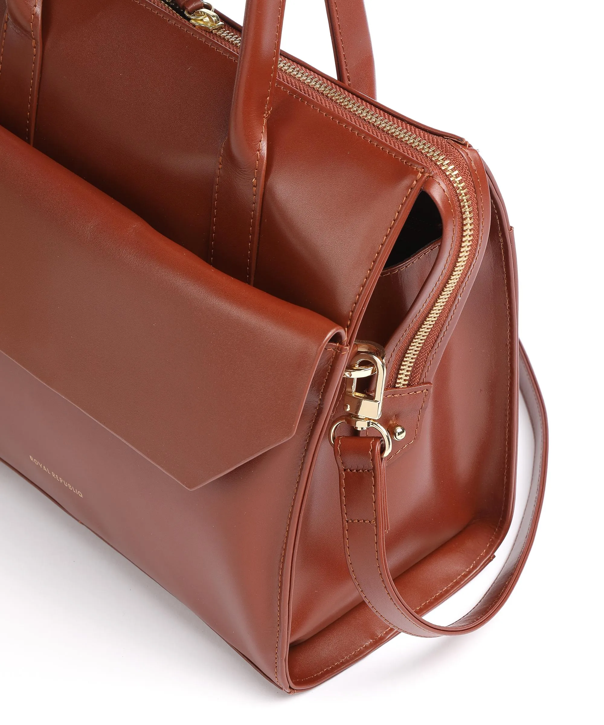  Royal RepubliQ Empress Borsa a mano pelle a grana fine cognac  