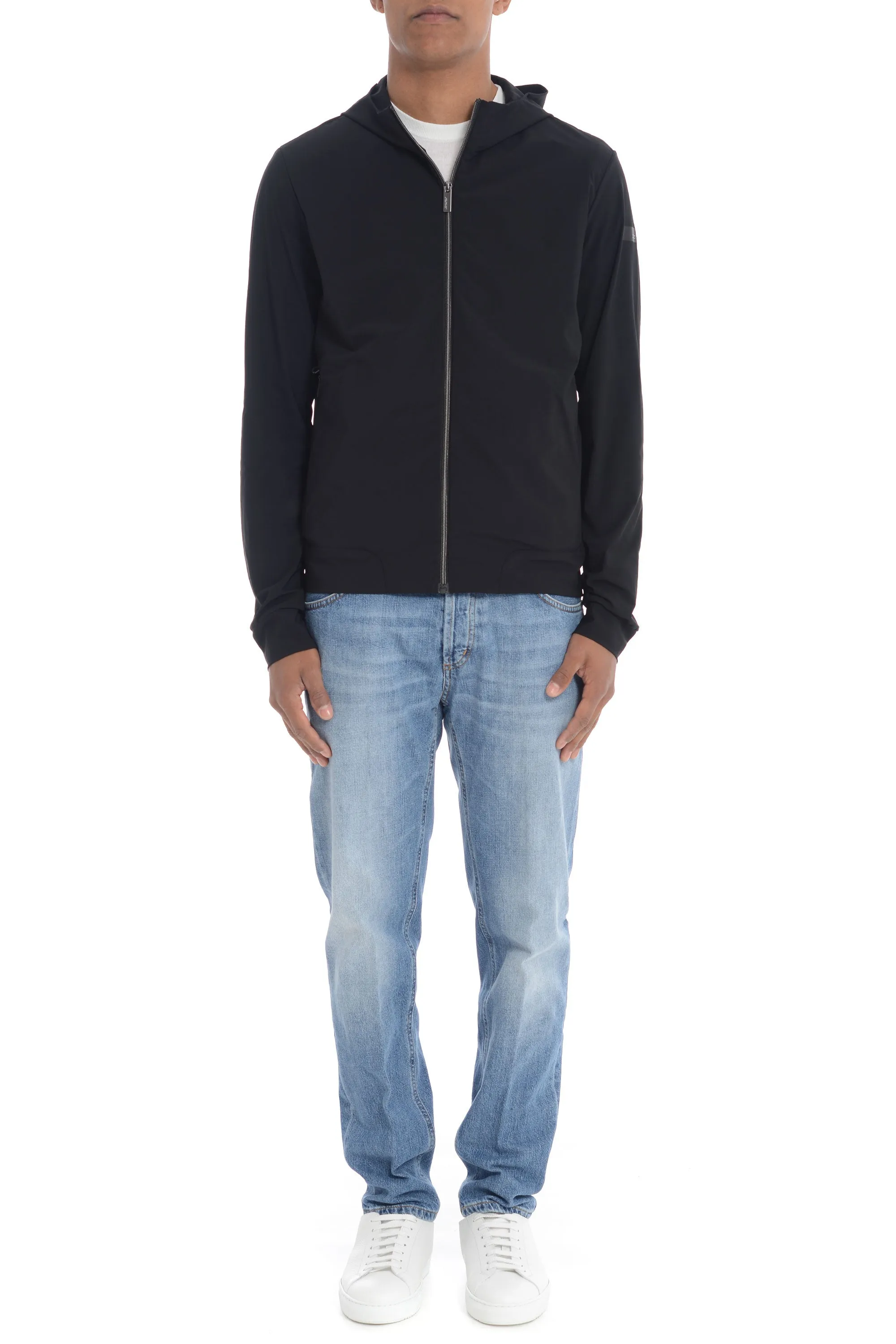 Rrd Felpa Nero Uomo Cappuccio
