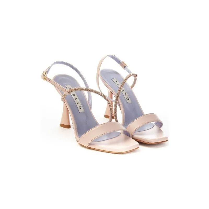 SANDALI DA DONNA CON FASCIA E STRASS ALBANO