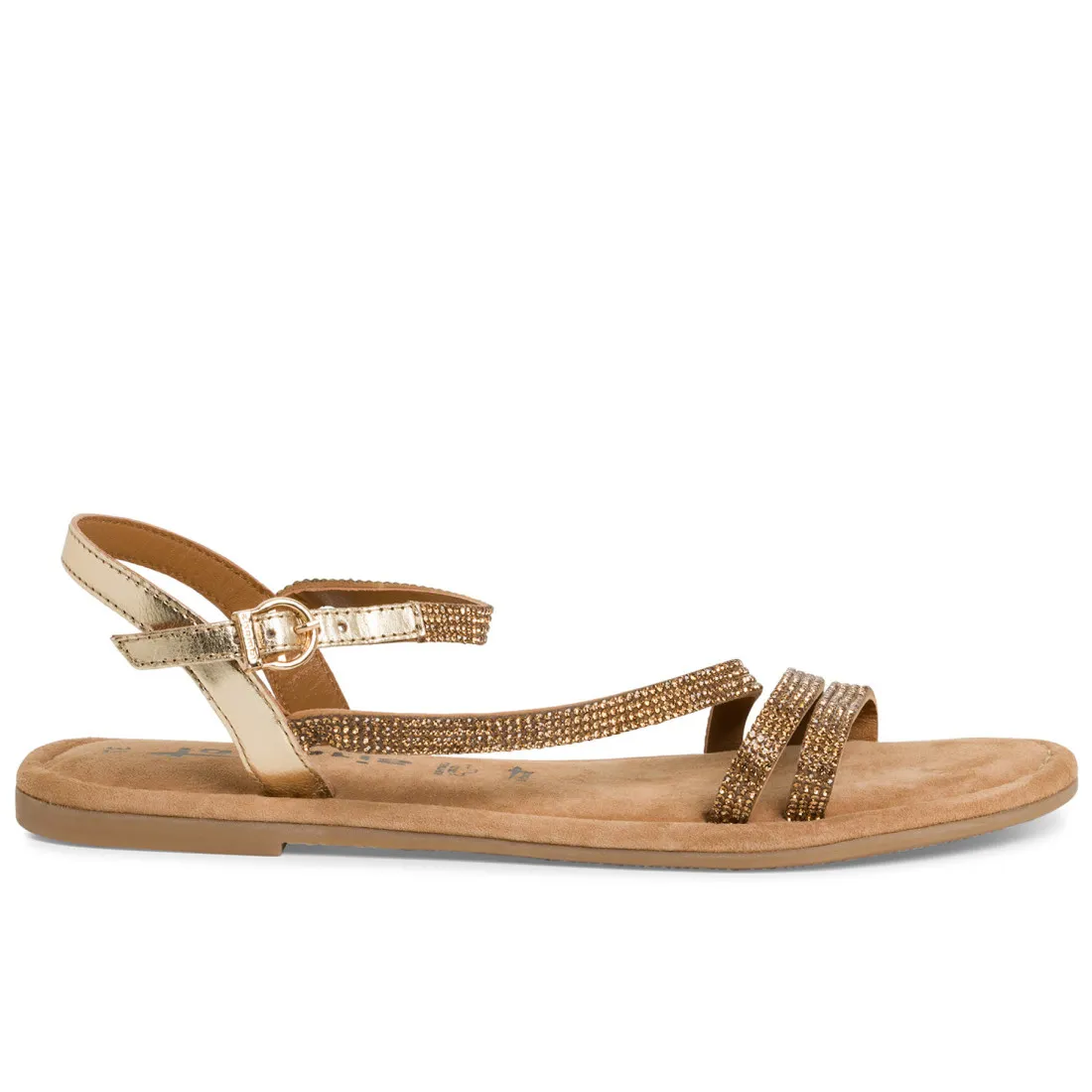 Sandalo da donna Tamaris oro con strass