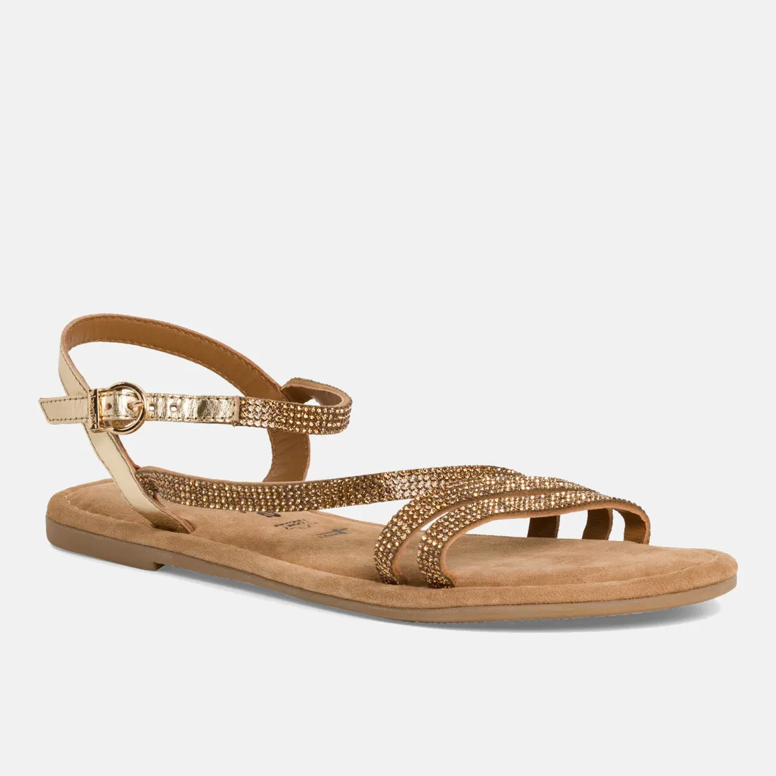 Sandalo da donna Tamaris oro con strass