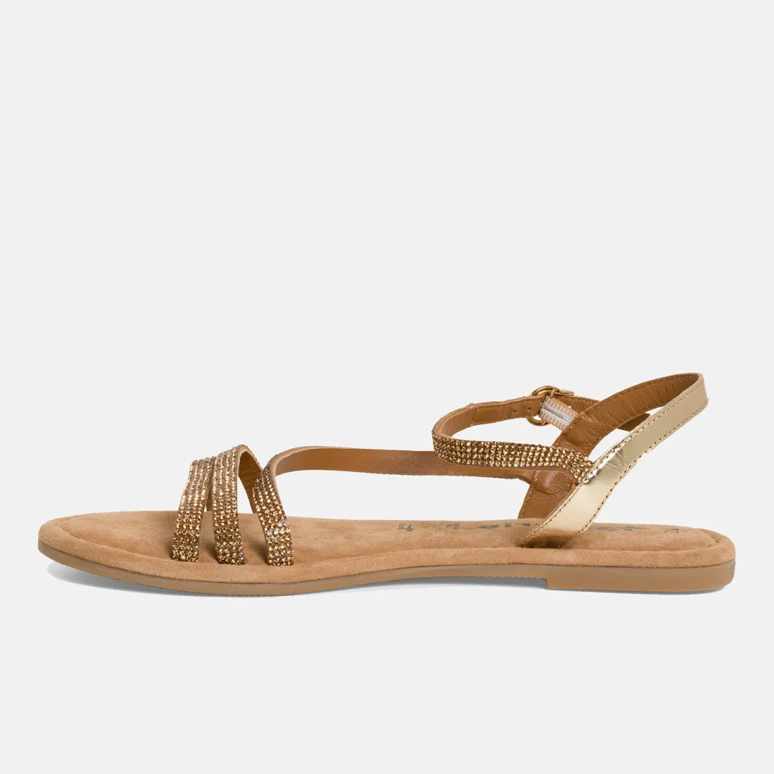 Sandalo da donna Tamaris oro con strass