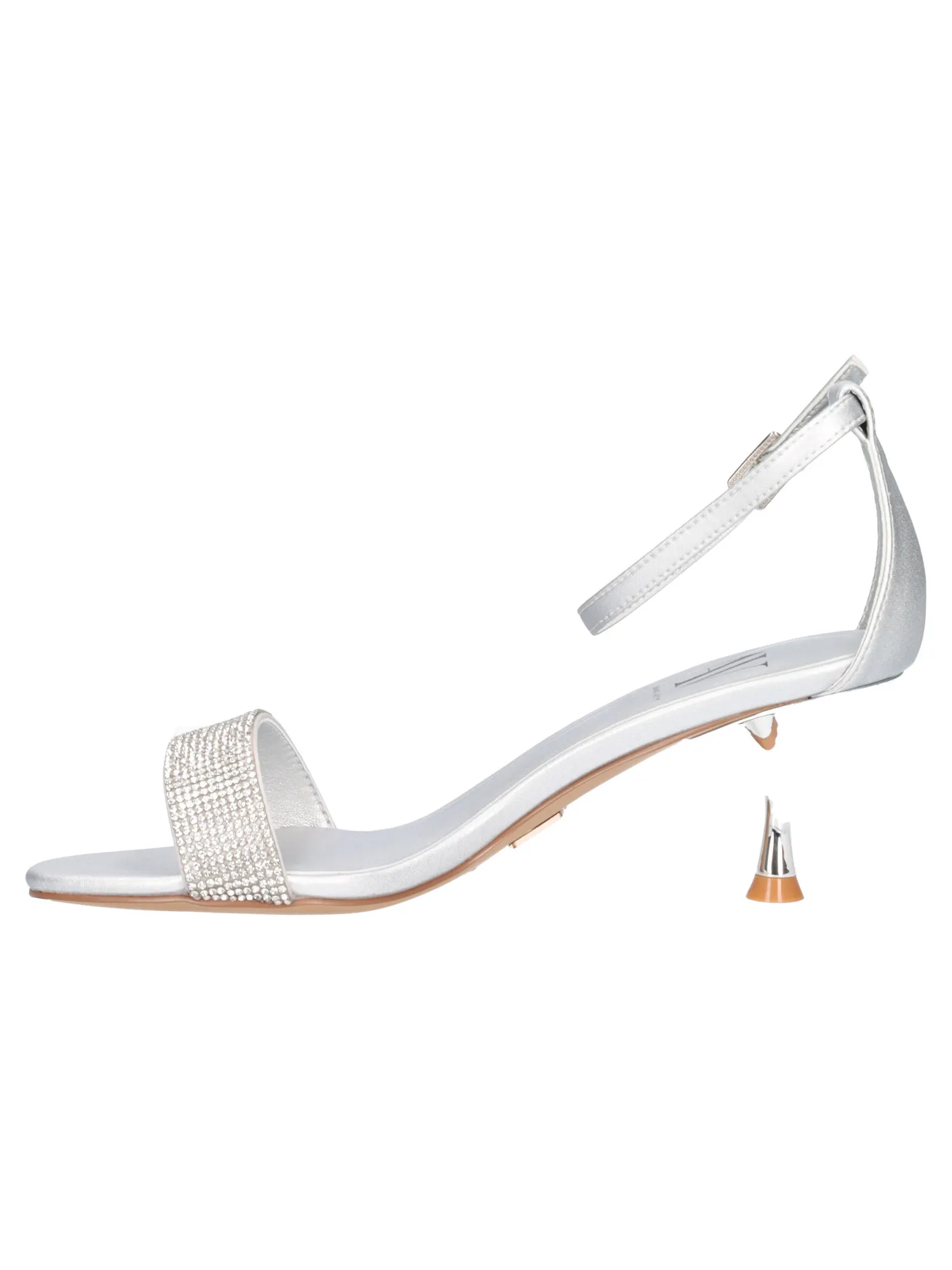 Sandalo elegante con tacco fino Albano Vanity da donna argento