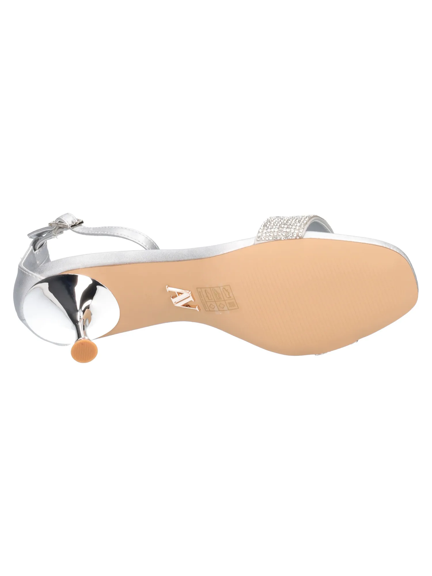 Sandalo elegante con tacco fino Albano Vanity da donna argento