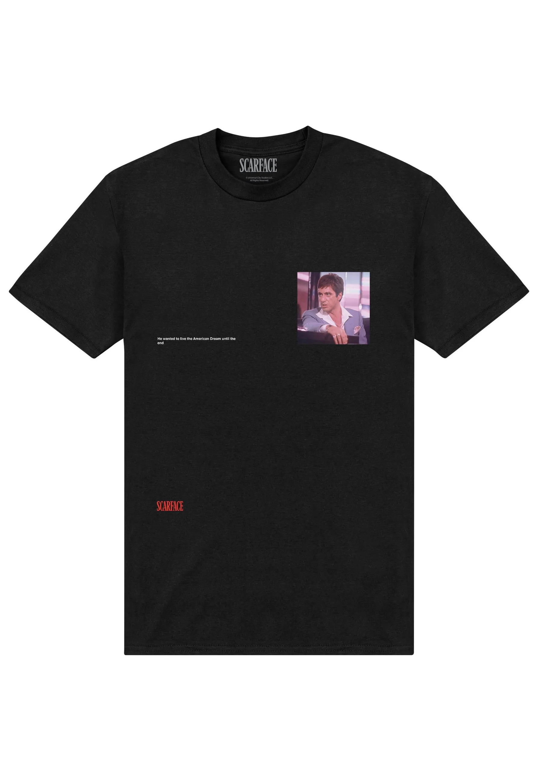 SCARFACE HE WANTED TO LIVE THE AMERICAN DREAM - T-shirt con stampa