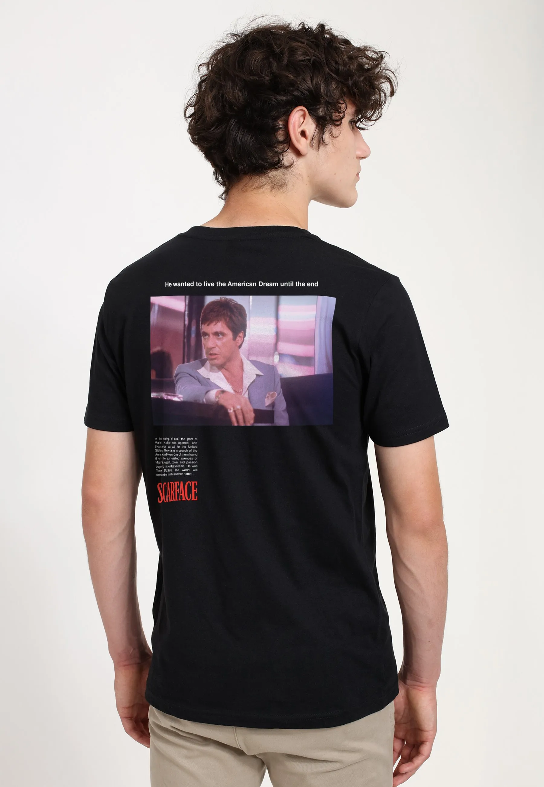 SCARFACE HE WANTED TO LIVE THE AMERICAN DREAM - T-shirt con stampa
