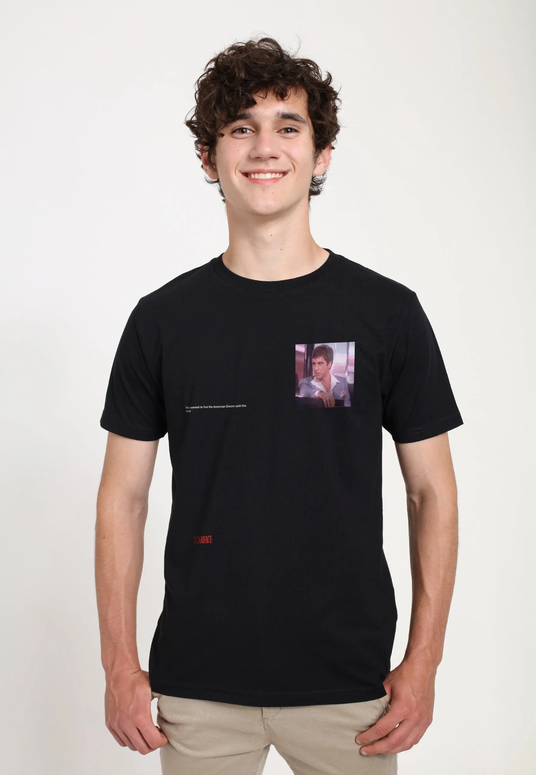 SCARFACE HE WANTED TO LIVE THE AMERICAN DREAM - T-shirt con stampa