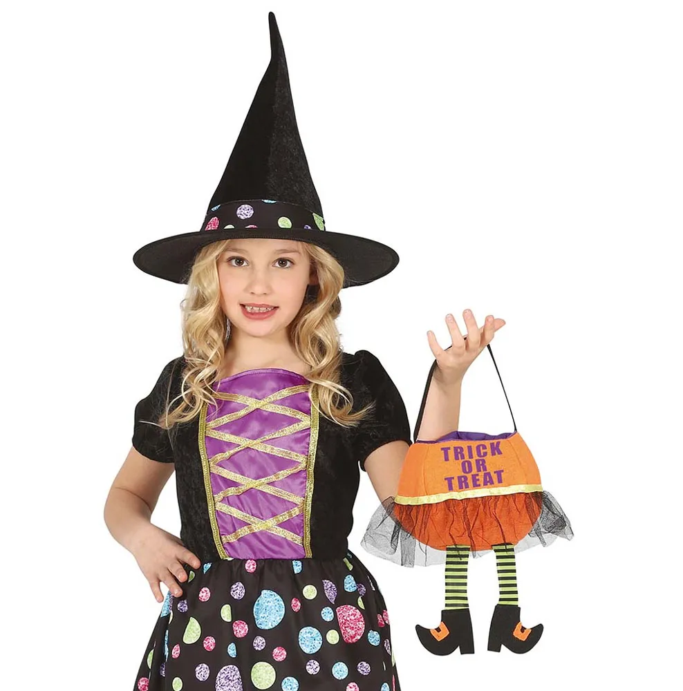 Secchio delle streghe dolcetto o scherzetto di Halloween