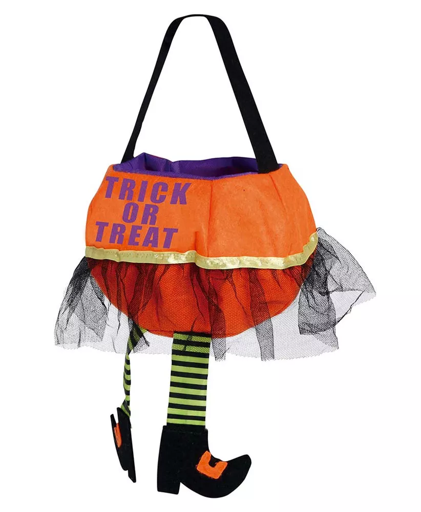 Secchio delle streghe dolcetto o scherzetto di Halloween