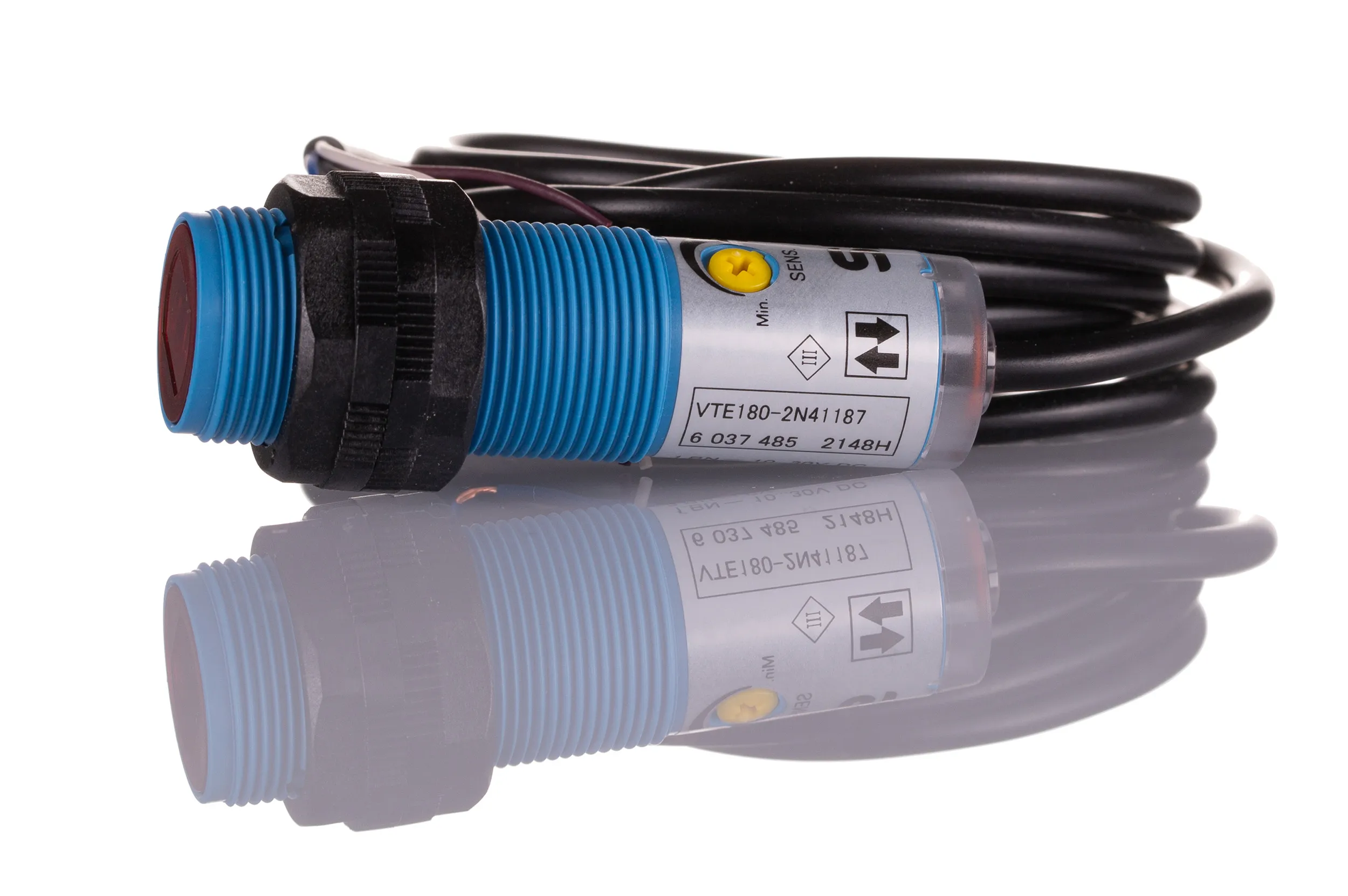 Sensore fotoelettrico Cilindrico SICK, , rilevamento 1 mm → 1,1 m., uscita Commutazione luce/buio, NPN