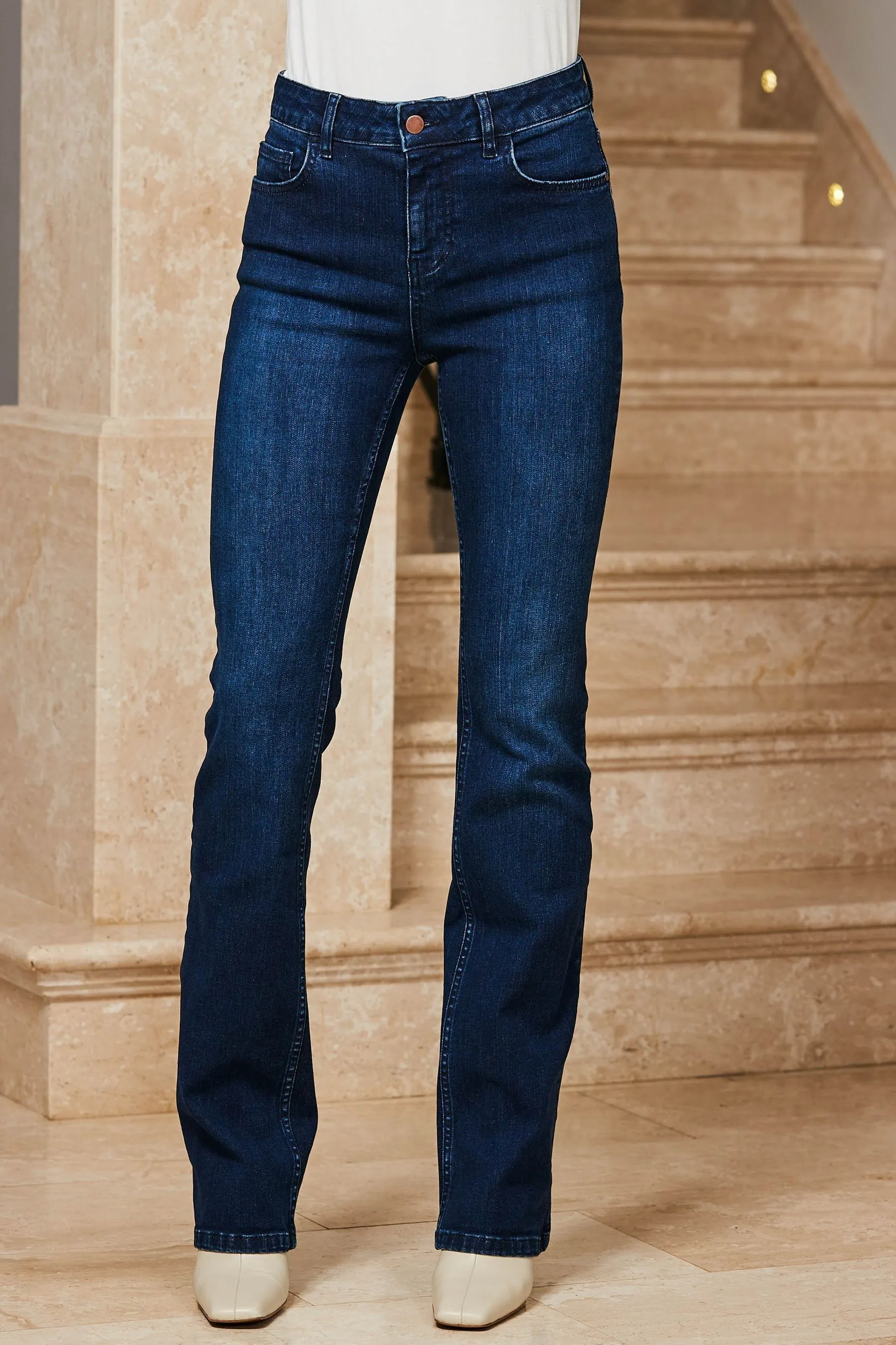 Sosandar - Jeans bootcut a vita medio alta