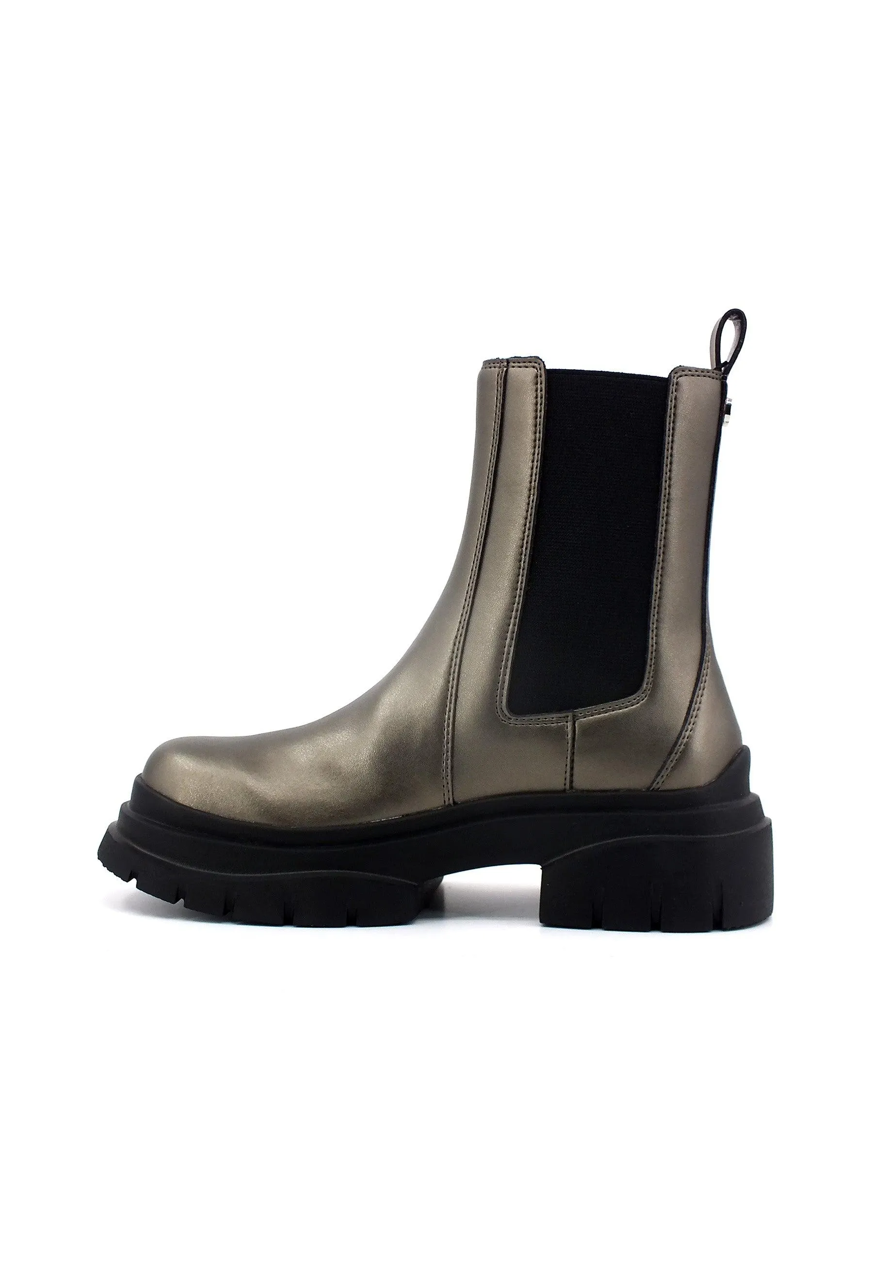 STEVE MADDEN Headqrtr Stivaletto Polacco Donna Pewter Oro HEAD03S1