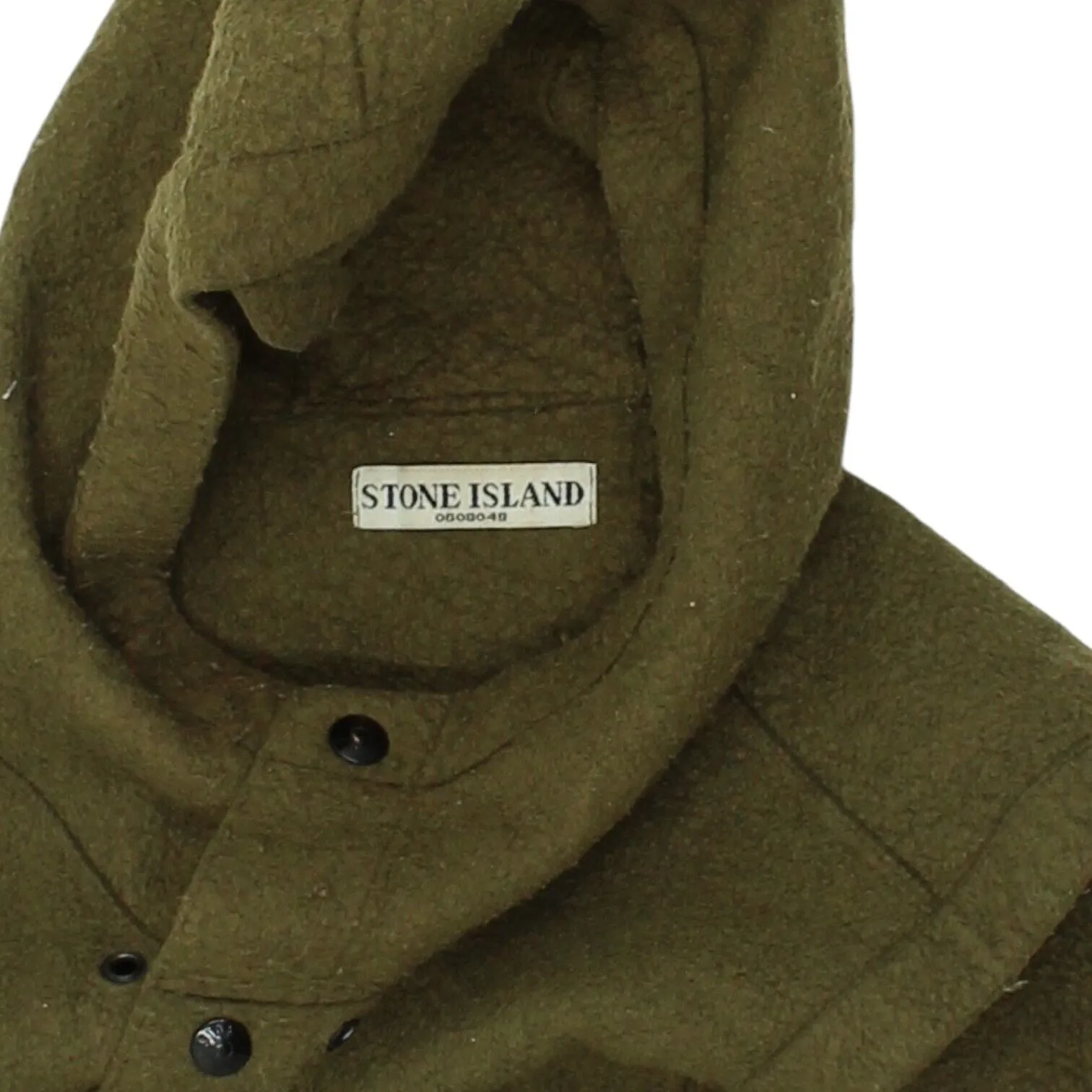 Stone Island Mens Green Sleeveless Hooded Jacket Lining | High End Designer