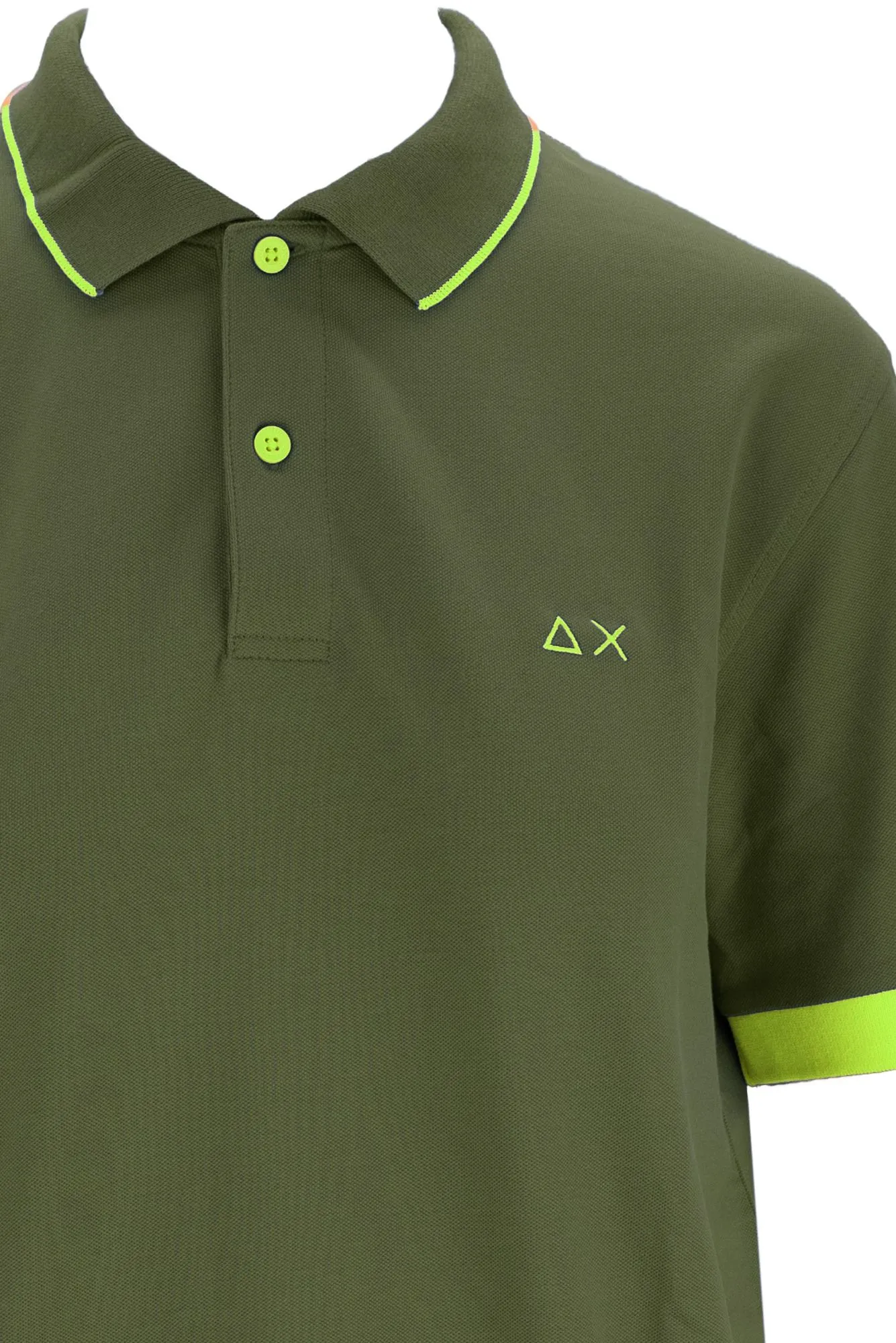 SUN68 A34120 Verde scuro Polo