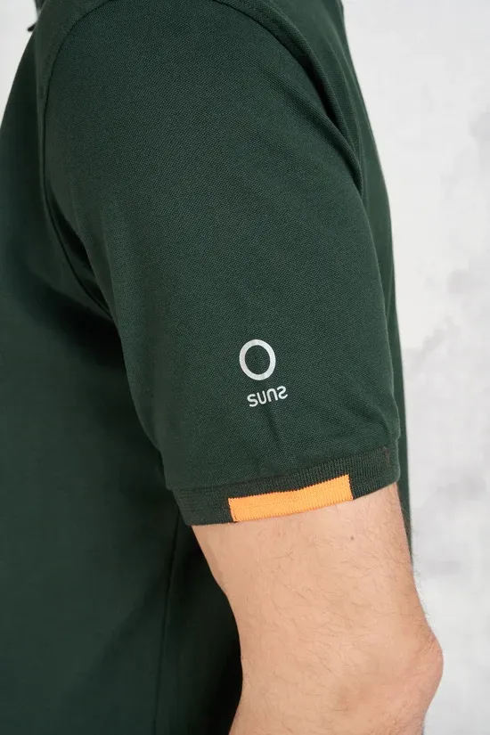 Suns  ---------    ------------ Polo con dettagli arancio - Verde