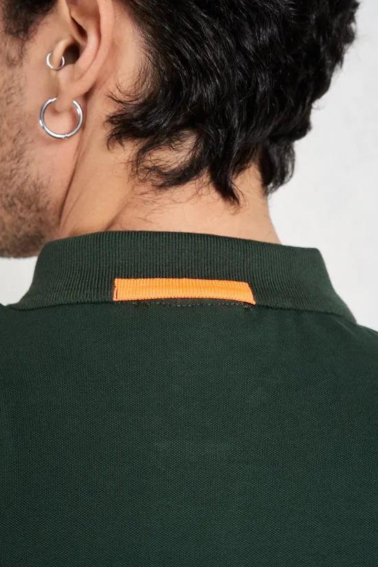 Suns  ---------    ------------ Polo con dettagli arancio - Verde