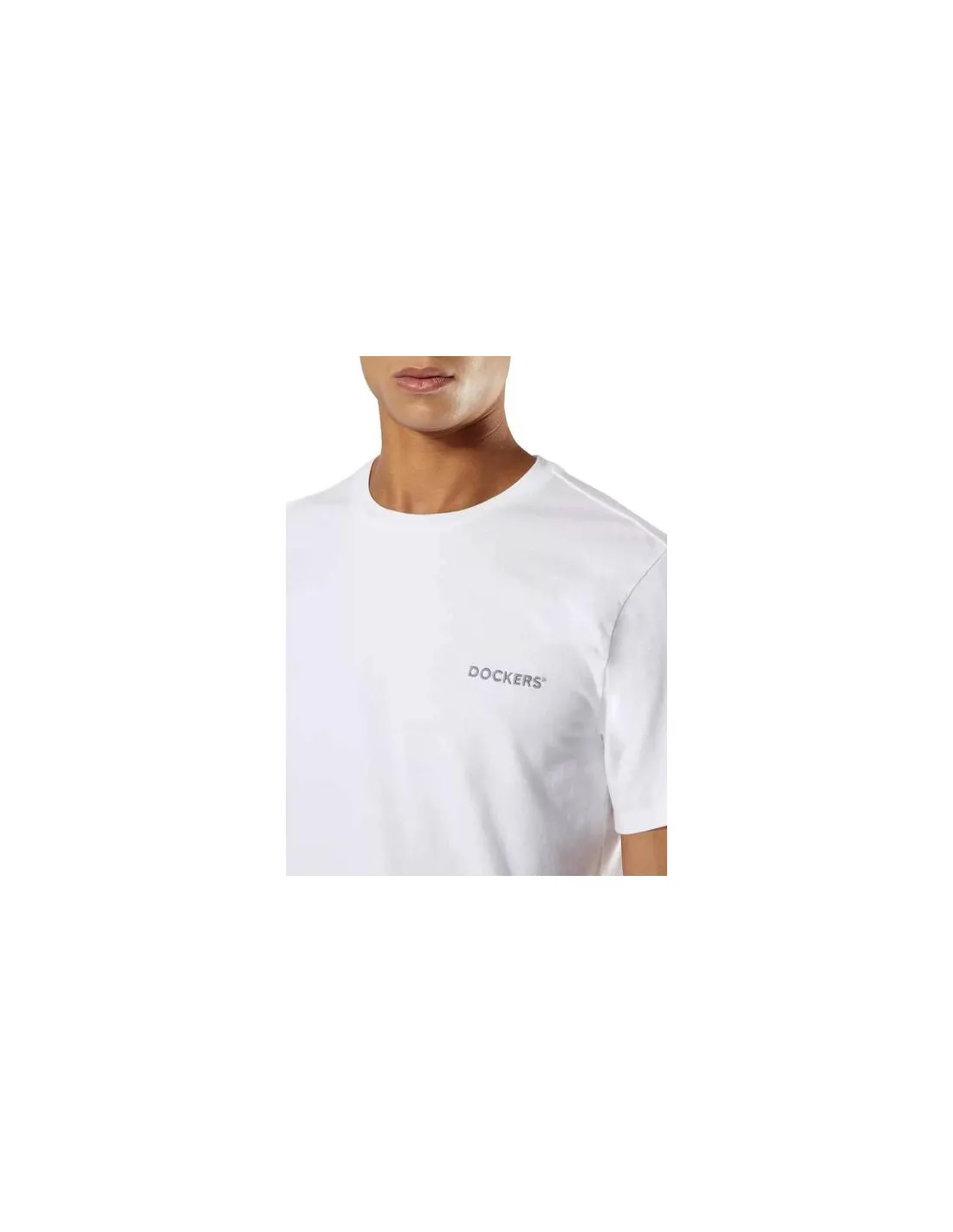 T-shirt uomo girocollo bianca Dockers